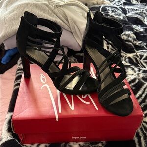 Impo Elegant Black Strappy Heels